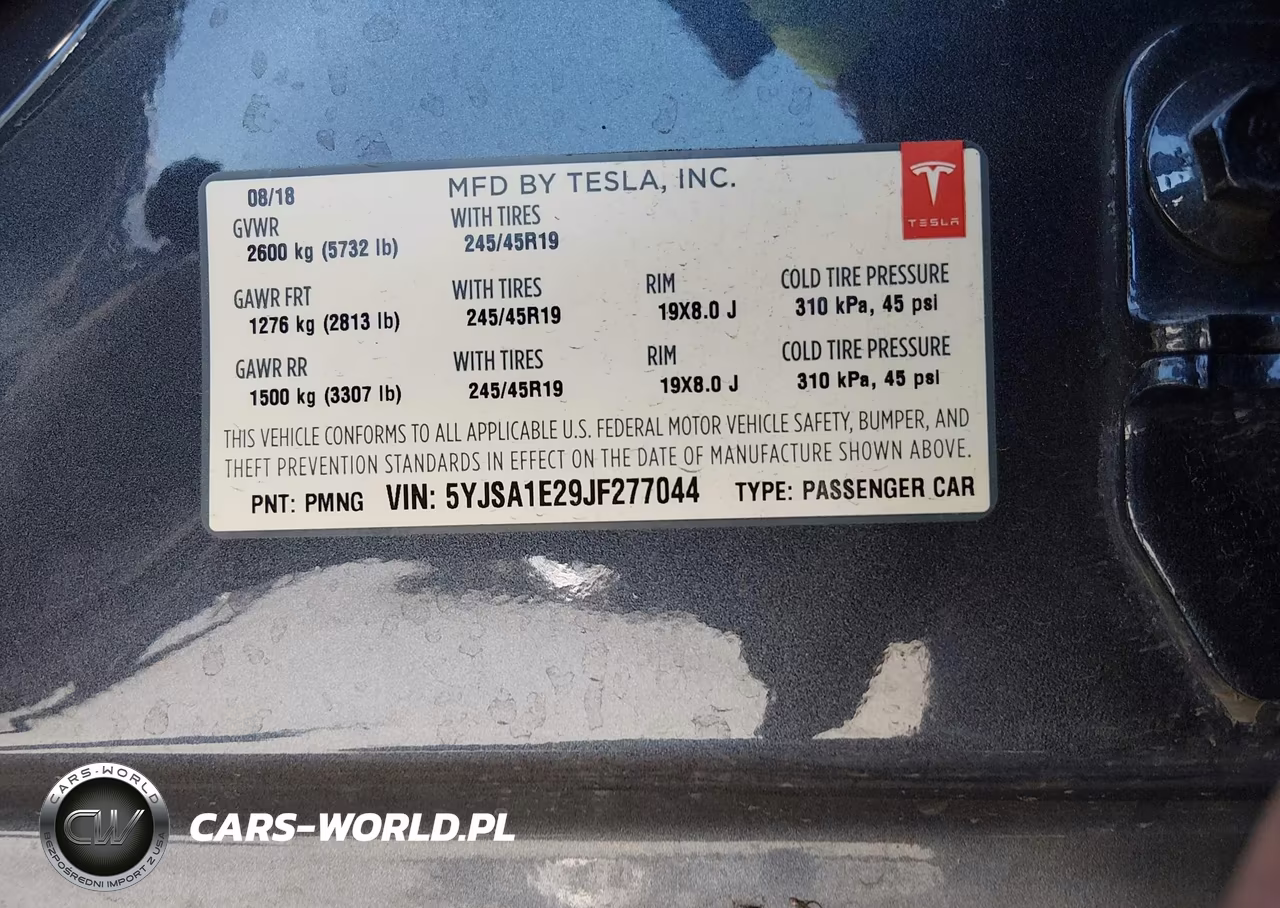 2018 Tesla Model S 100D-75D-P100D VIN:5YJSA1E29JF277044 - 9