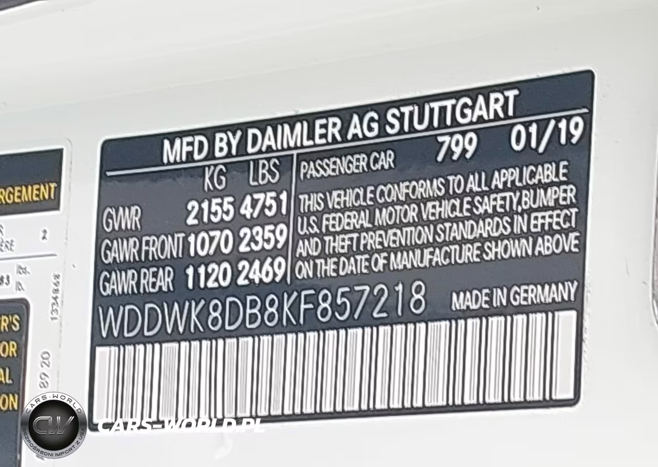 2019 Mercedes-Benz C 300 VIN:WDDWK8DB8KF857218 - 9