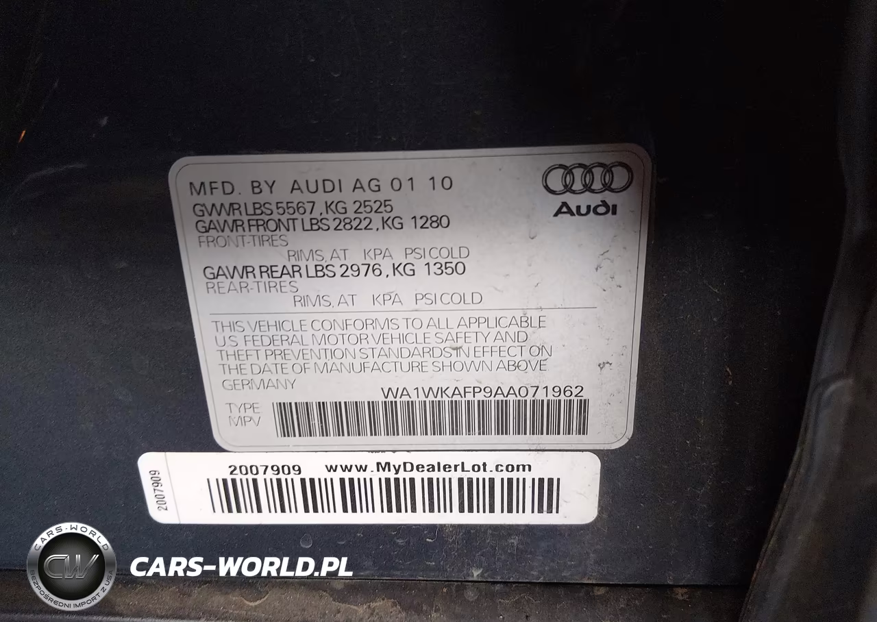 2010 Audi Q5 3.2 Premium VIN:WA1WKAFP9AA071962 - 9