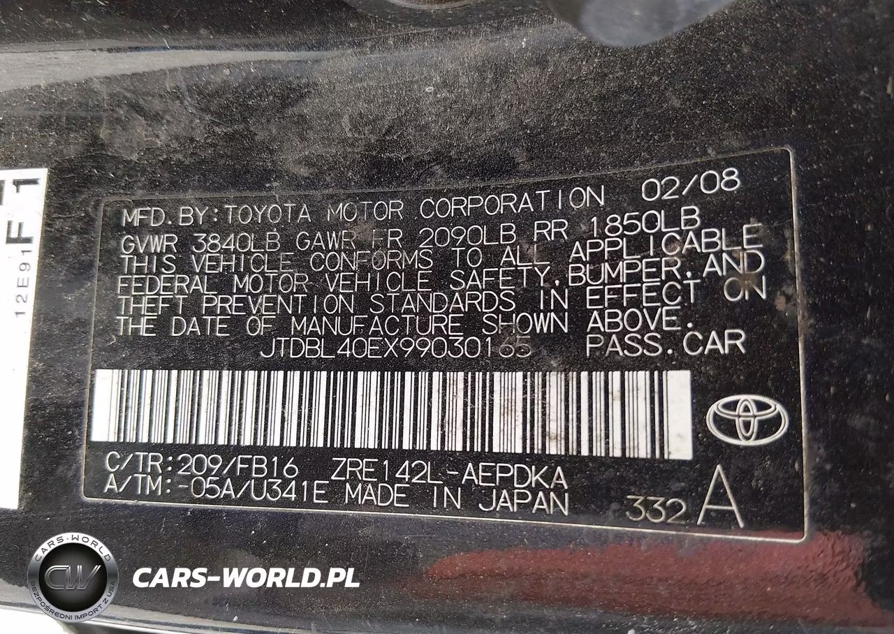 2009 Toyota Corolla VIN:JTDBL40EX99030165 - 9