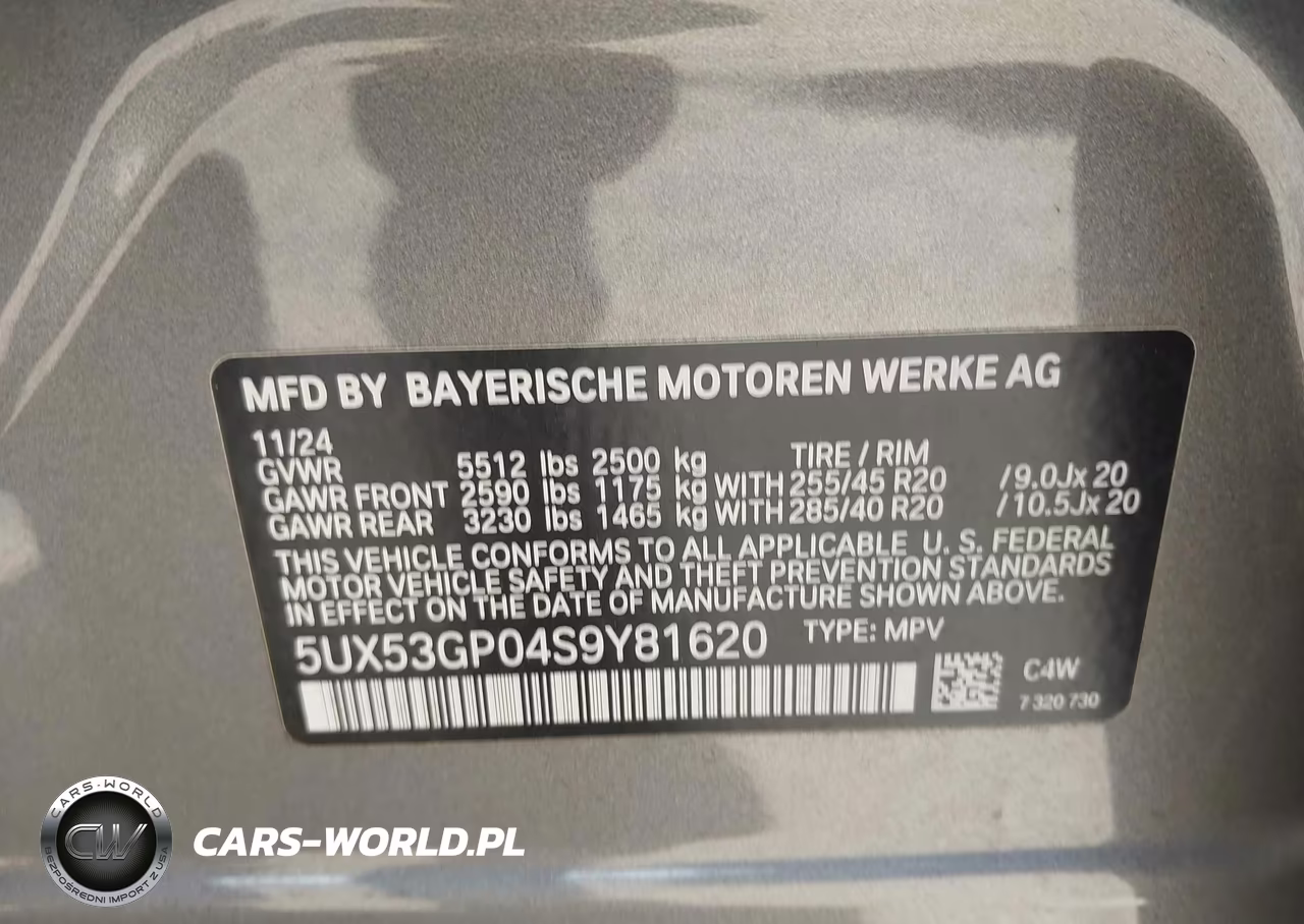 2025 BMW X3 30 xDrive VIN:5UX53GP04S9Y81620 - 9