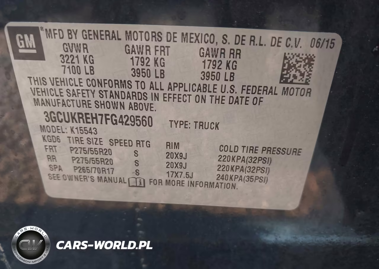 2015 Chevrolet Silverado 1500 Lt VIN:3GCUKREH7FG429560 - 9