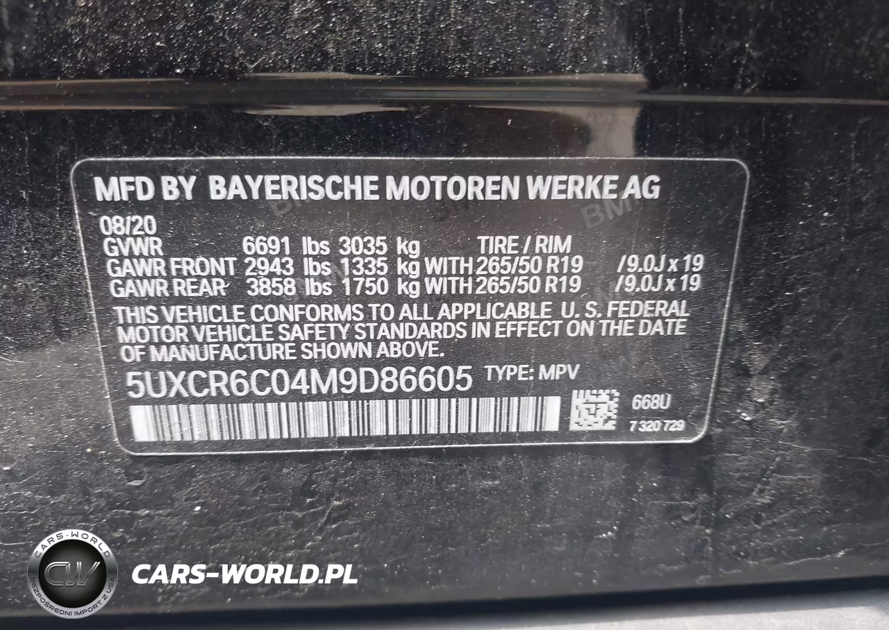 2021 BMW X5 xDrive40I VIN:5UXCR6C04M9D86605 - 9
