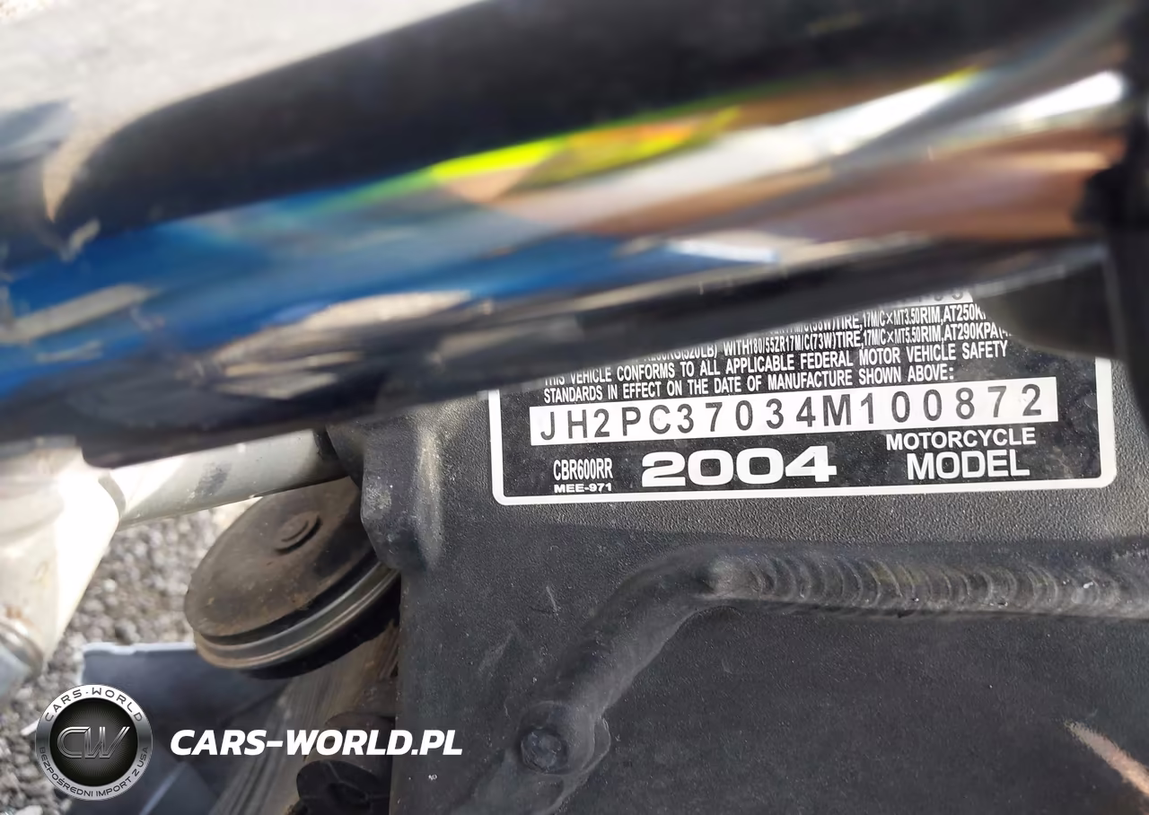 2004 Honda Cbr600 Rr VIN:JH2PC37034M100872 - 10