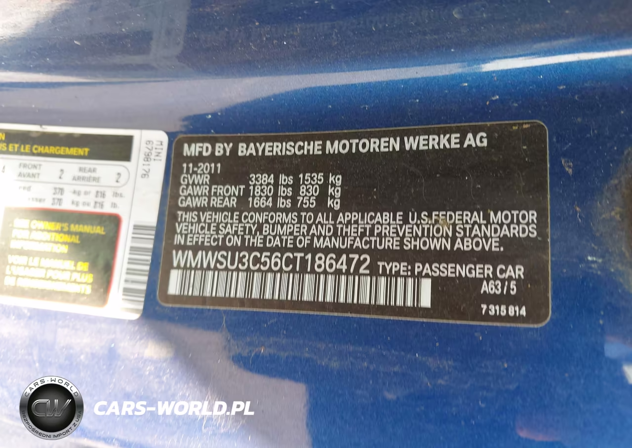 2012 Mini Cooper VIN:WMWSU3C56CT186472 - 9