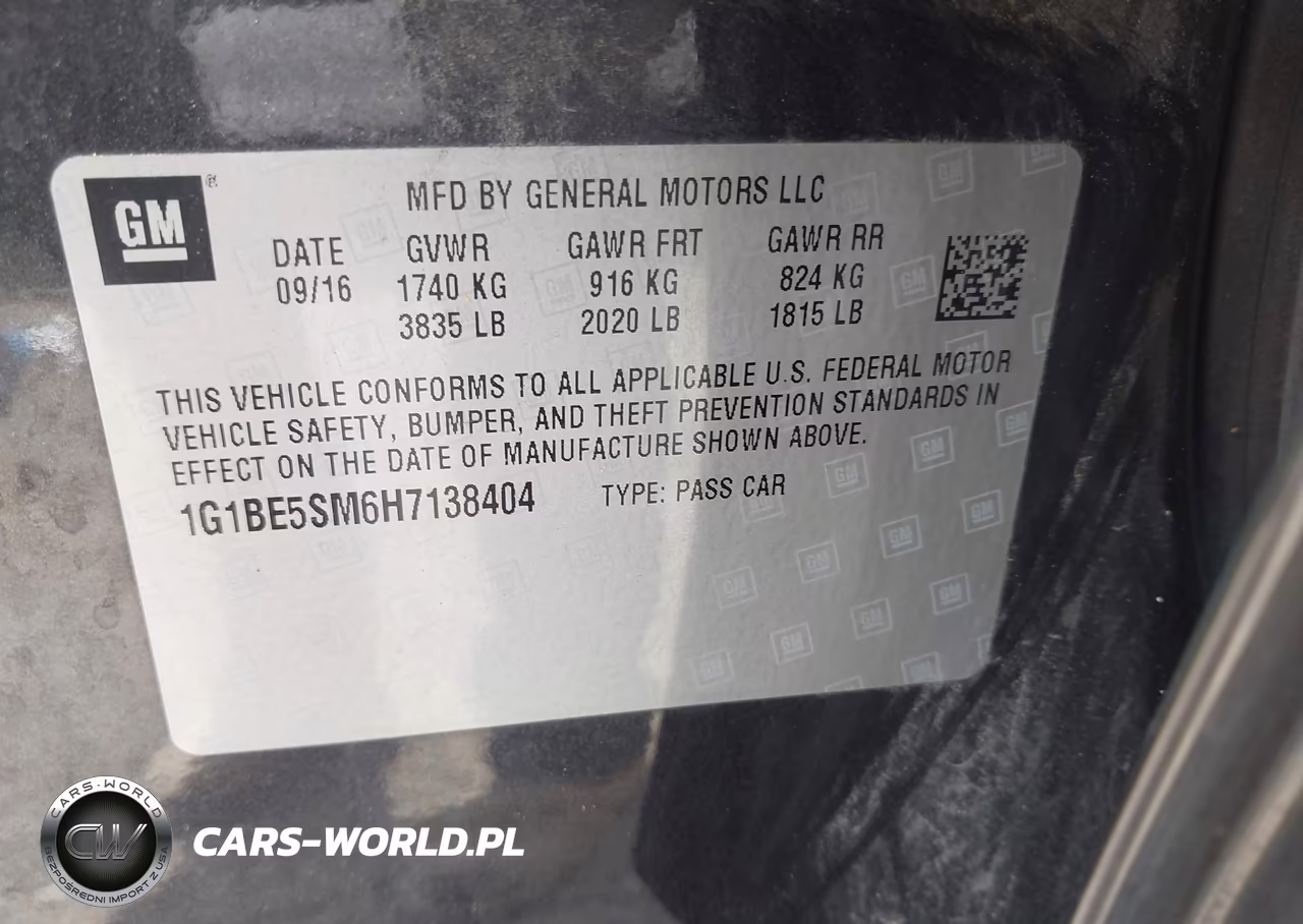 2017 Chevrolet Cruze Lt Auto VIN:1G1BE5SM6H7138404 - 9