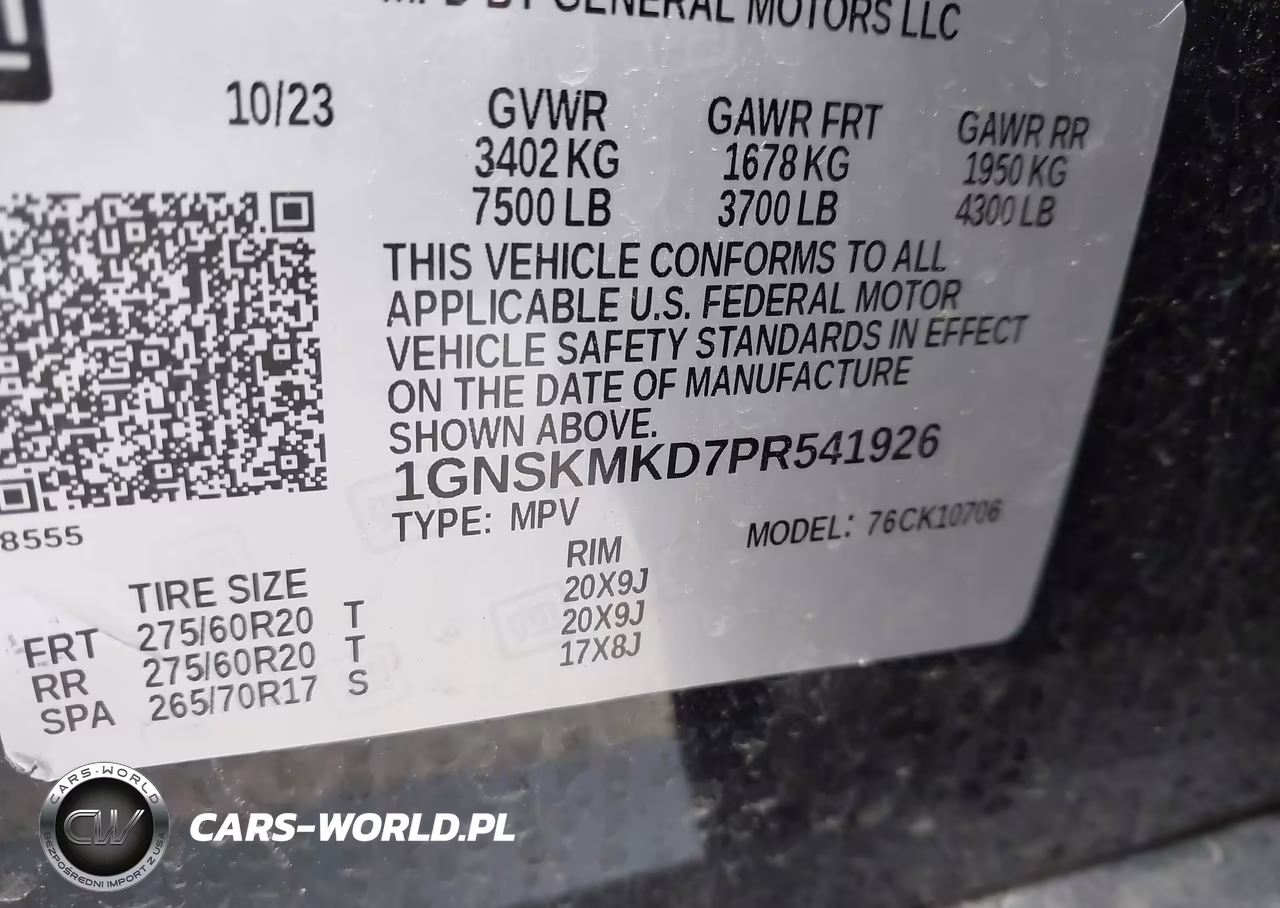2023 Chevrolet Tahoe 4Wd Ls VIN:1GNSKMKD7PR541926 - 9
