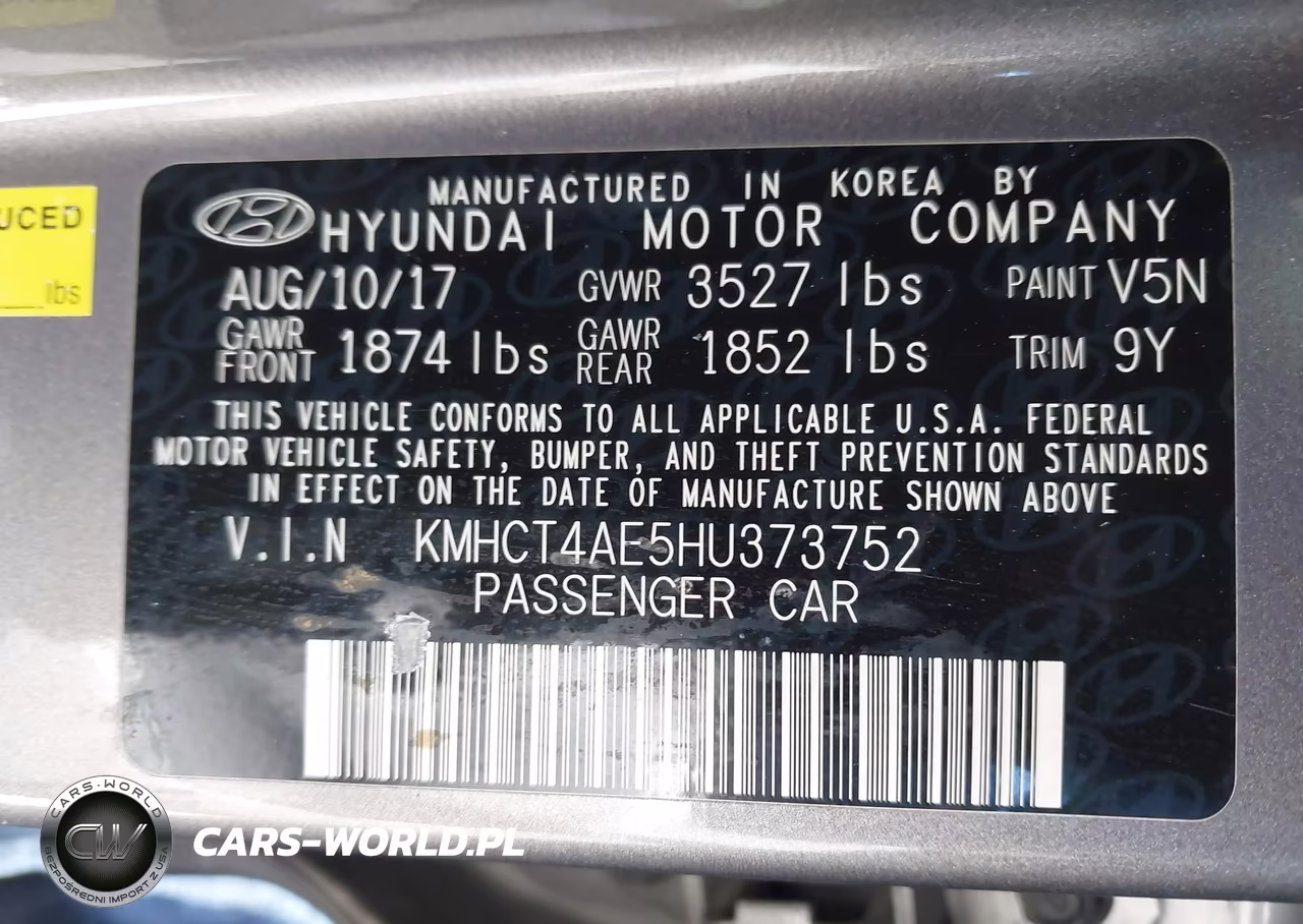 2017 Hyundai Accent Se VIN:KMHCT4AE5HU373752 - 9