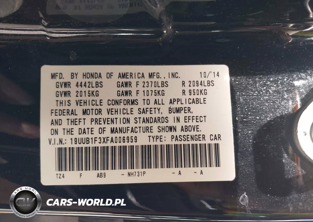 2015 Acura Tlx VIN:19UUB1F3XFA006959 - 9