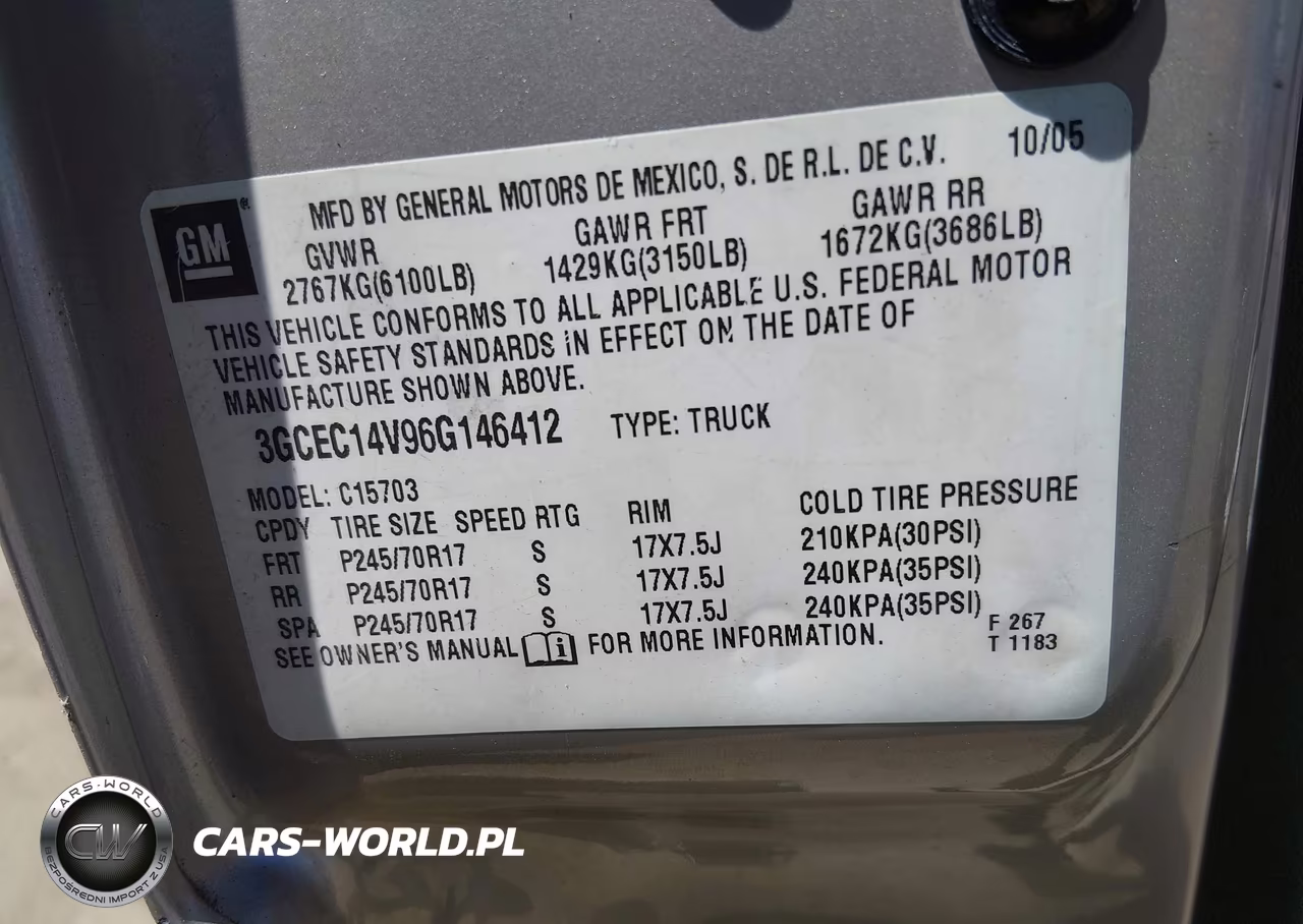 2006 Chevrolet Silverado 1500 Work Truck VIN:3GCEC14V96G146412 - 9