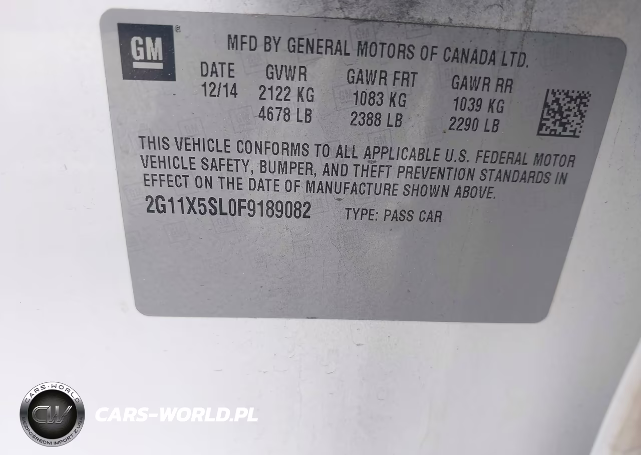 2015 Chevrolet Impala 1Fl VIN:2G11X5SL0F9189082 - 9