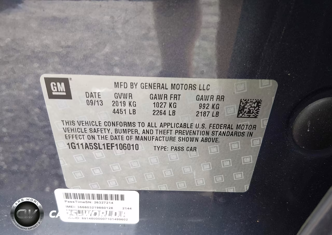 2014 Chevrolet Malibu 1Fl VIN:1G11A5SL1EF106010 - 9