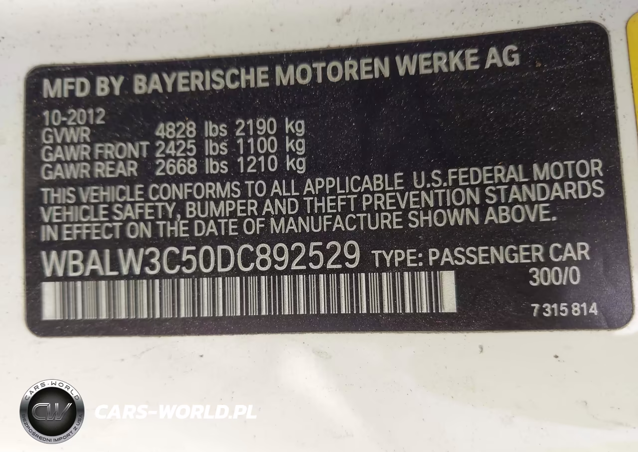 2013 BMW 640I VIN:WBALW3C50DC892529 - 9