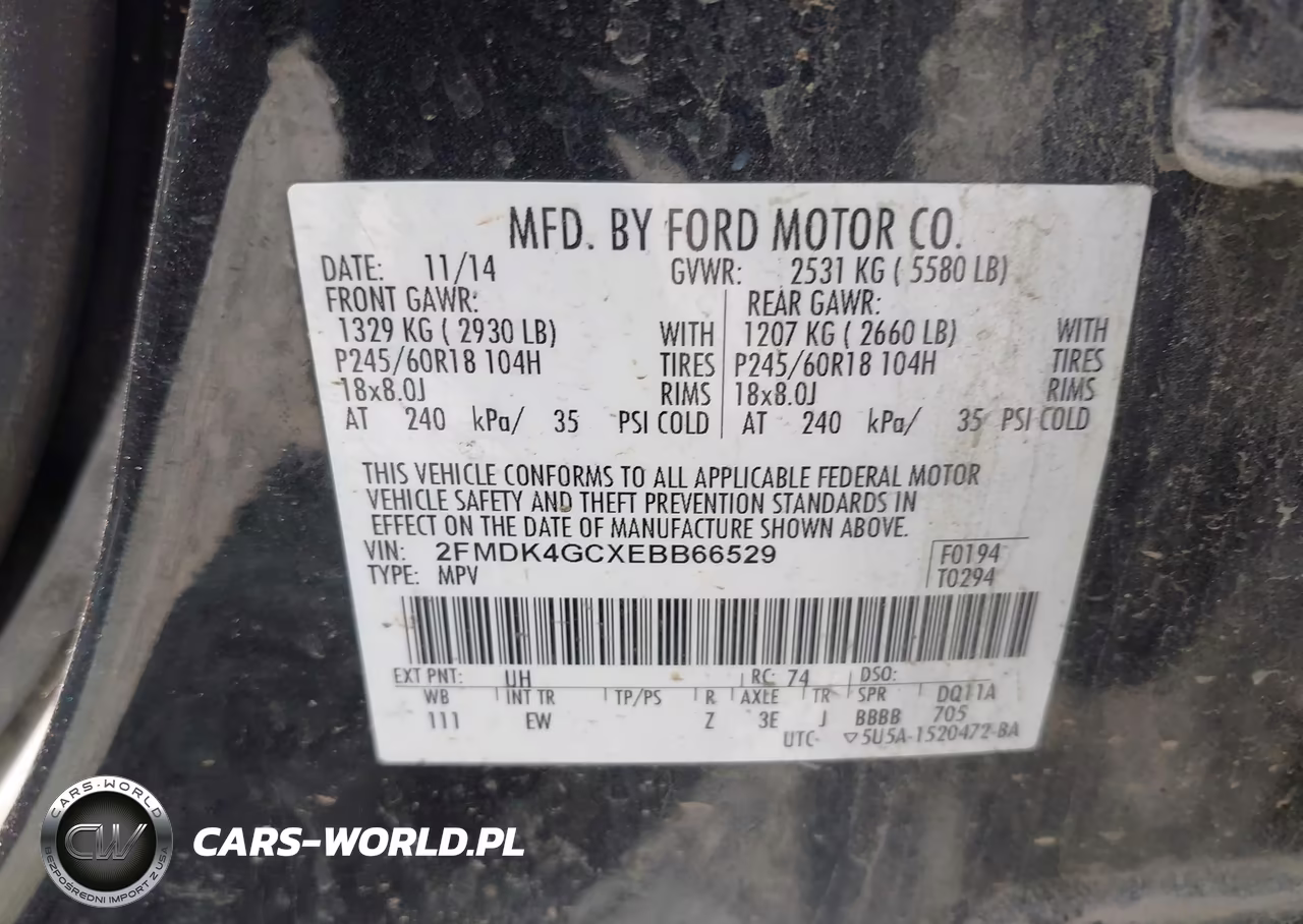 2014 Ford Edge Se VIN:2FMDK4GCXEBB66529 - 9
