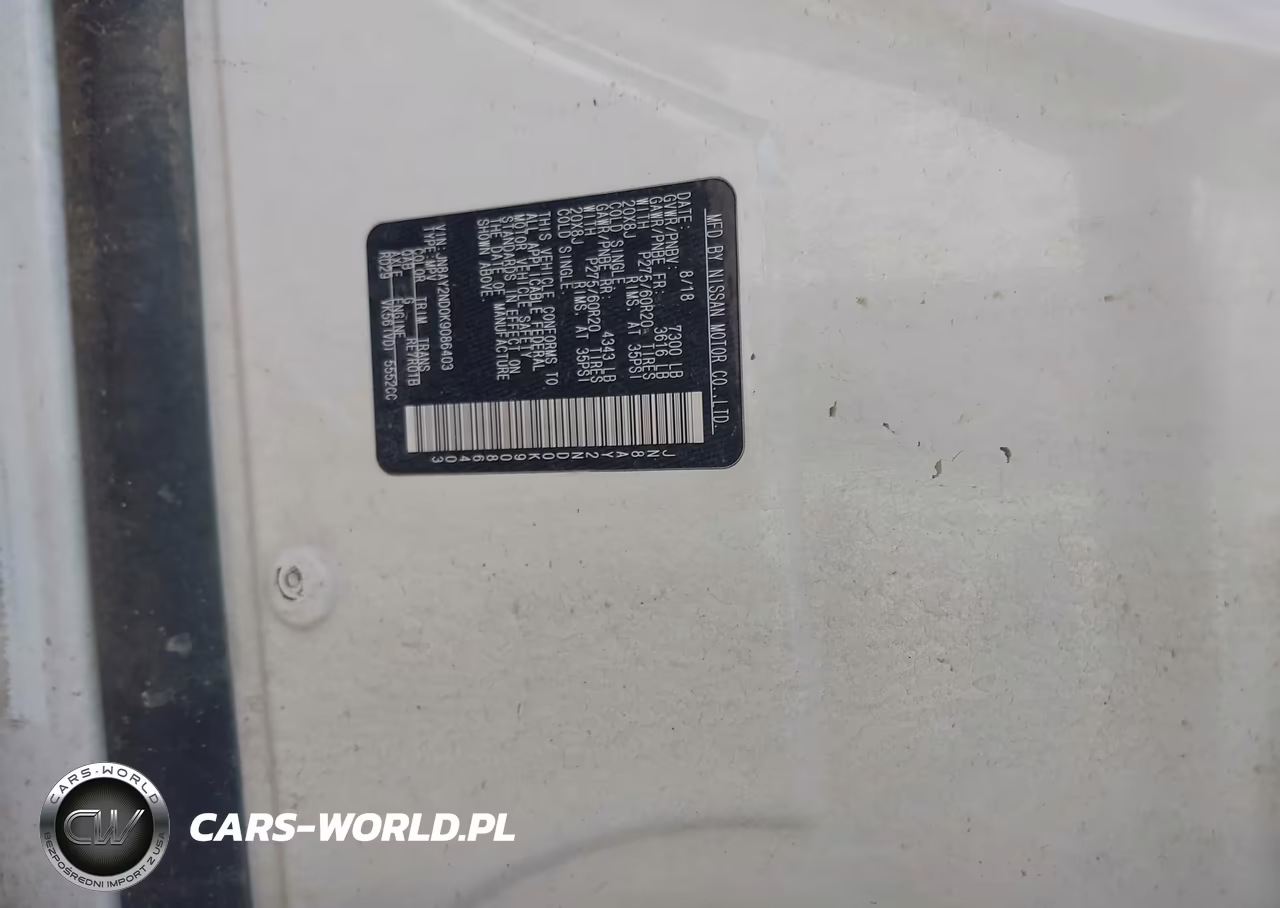 2019 Nissan Armada Platinum VIN:JN8AY2ND0K9086403 - 9