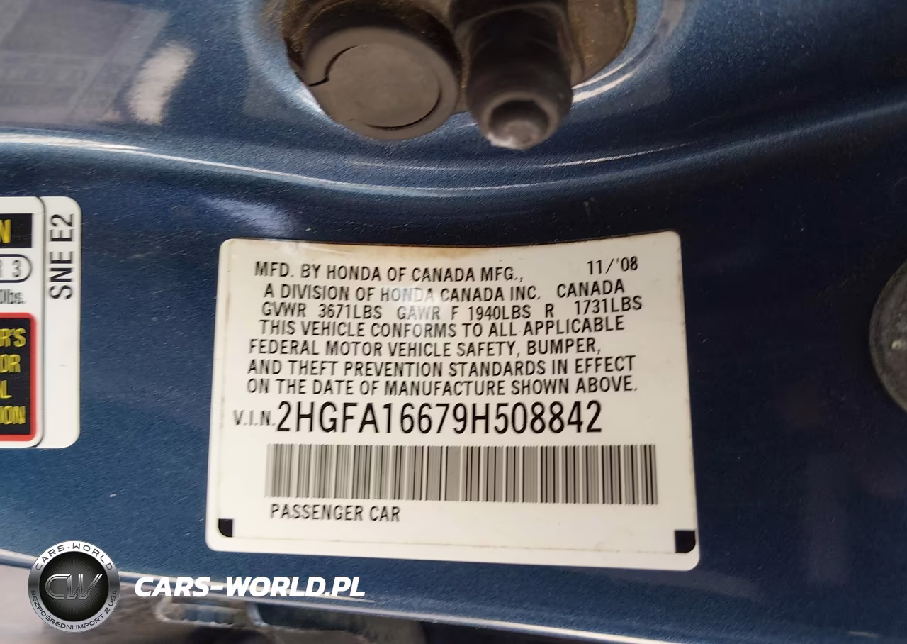2009 Honda Civic Lx-S VIN:2HGFA16679H508842 - 9