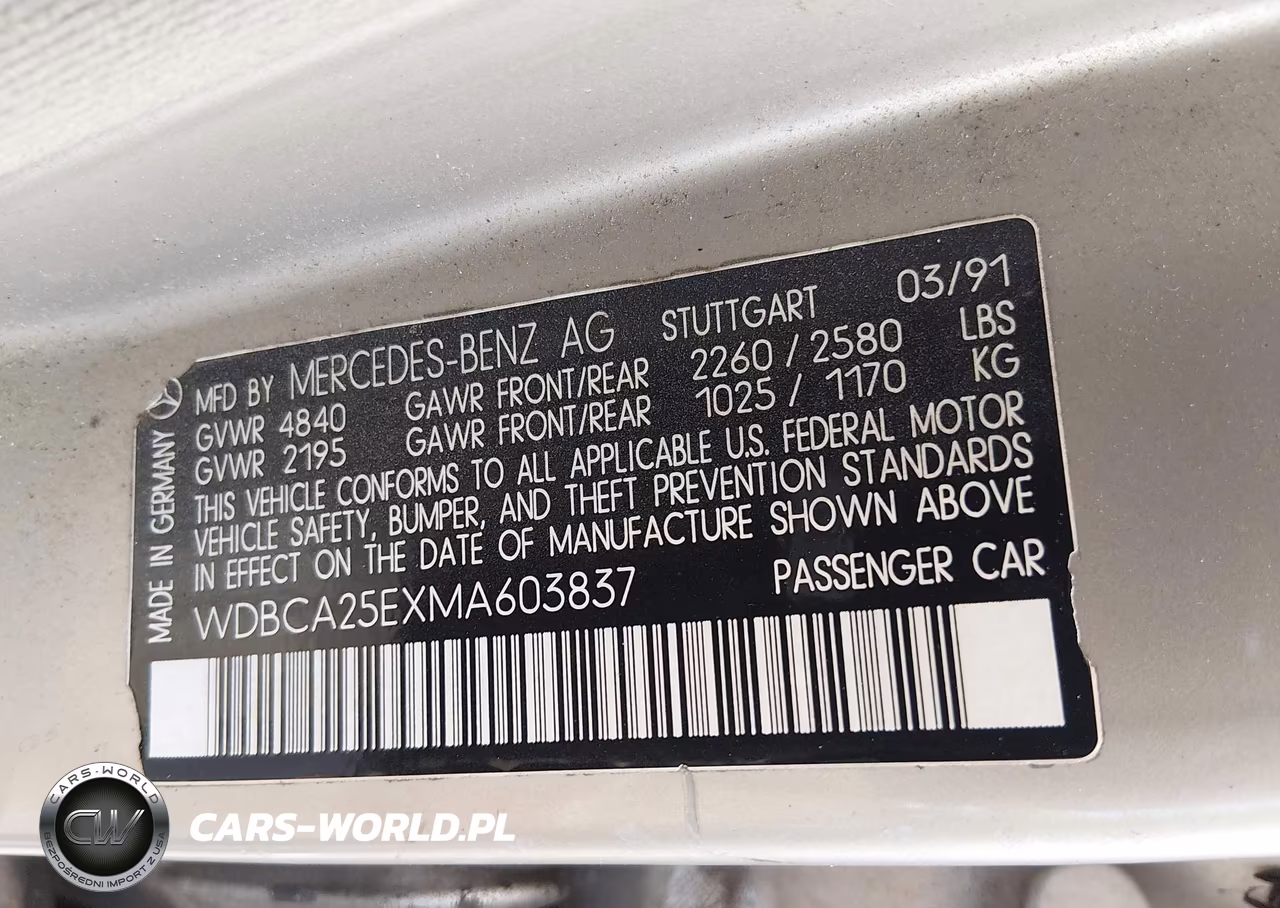 1991 Mercedes-Benz 300 Sel VIN:WDBCA25EXMA603837 - 9