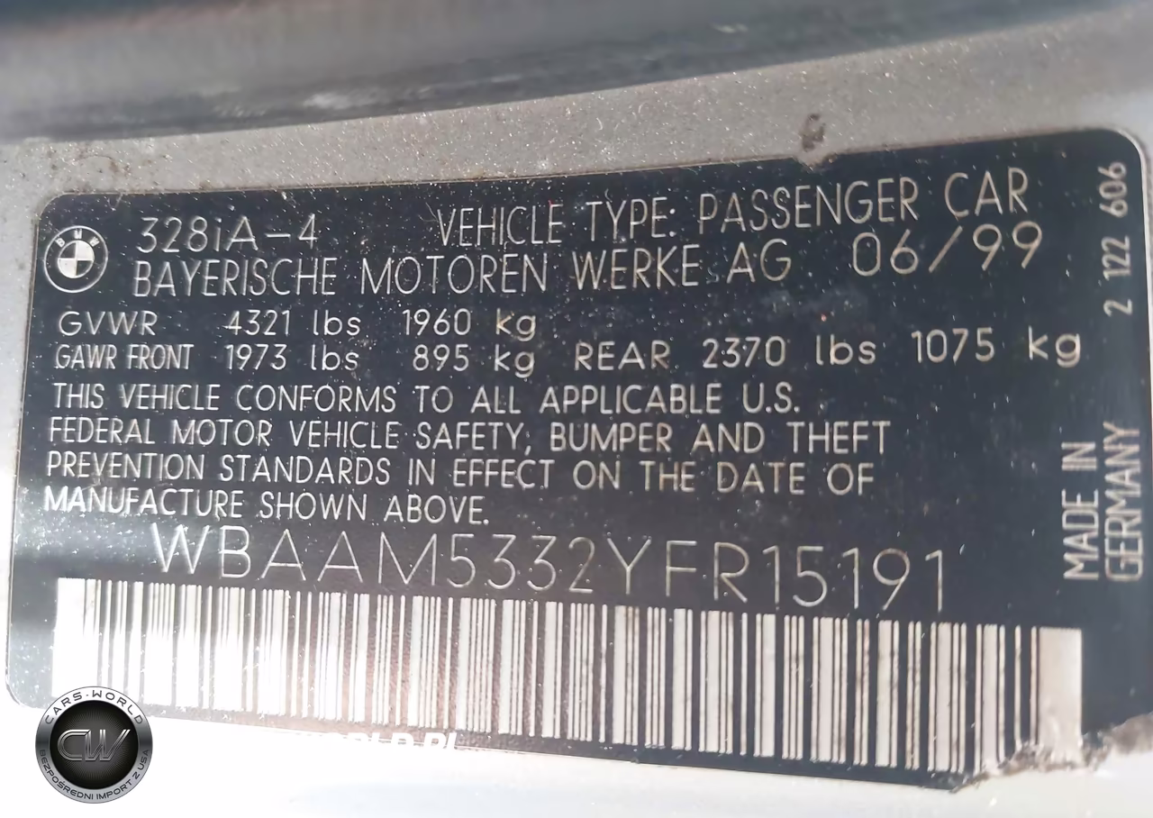2000 BMW 328I VIN:WBAAM5332YFR15191 - 9