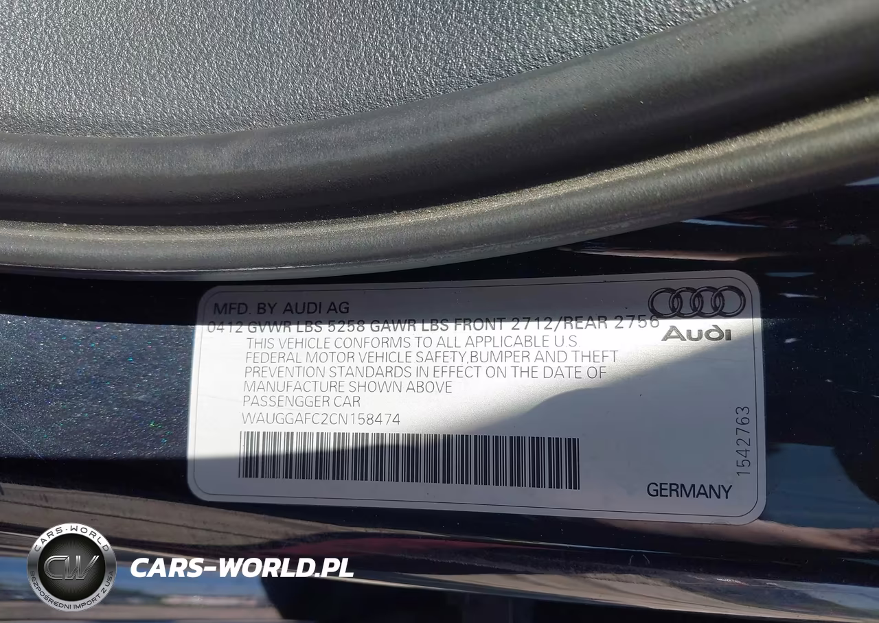 2012 Audi A6 3.0T Premium Plus VIN:WAUGGAFC2CN158474 - 9