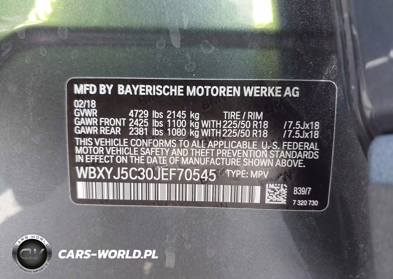 2018 BMW X2 xDrive28I VIN:WBXYJ5C30JEF70545 - 9