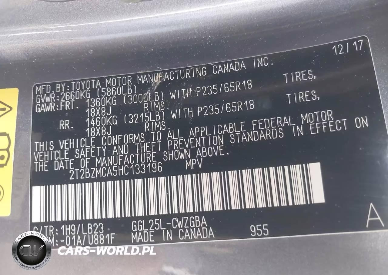 2017 Lexus Rx 350 Base VIN:2T2BZMCA5HC133196 - 9
