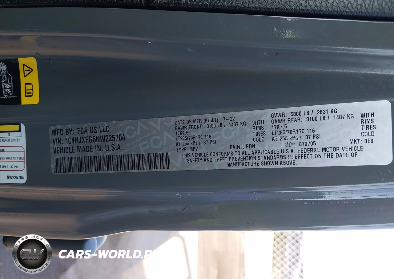 2022 Jeep Wrangler Unlimited Rubicon 4X4 VIN:1C4HJXFG6NW225704 - 9