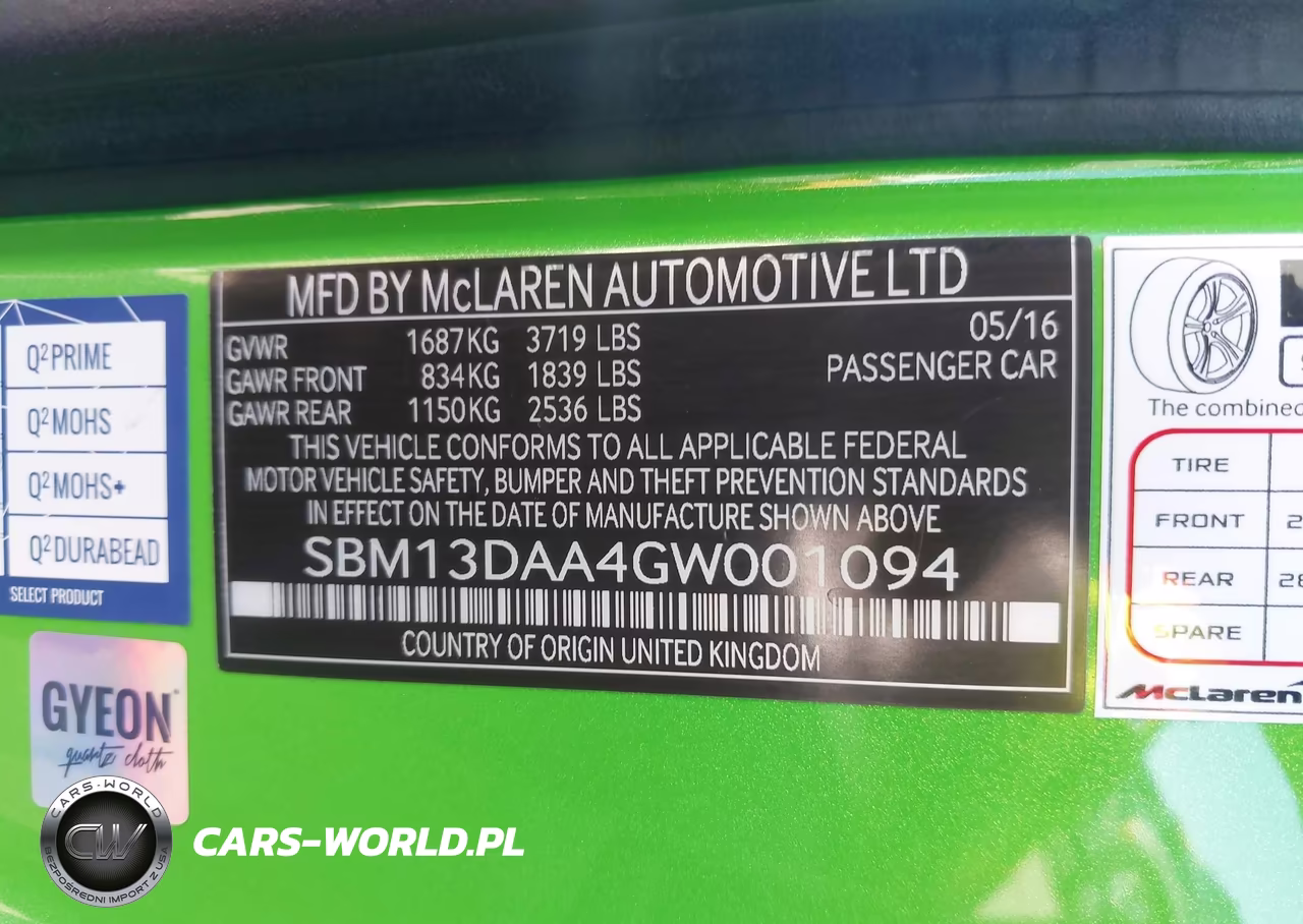 2016 Mclaren 570S VIN:SBM13DAA4GW001094 - 9