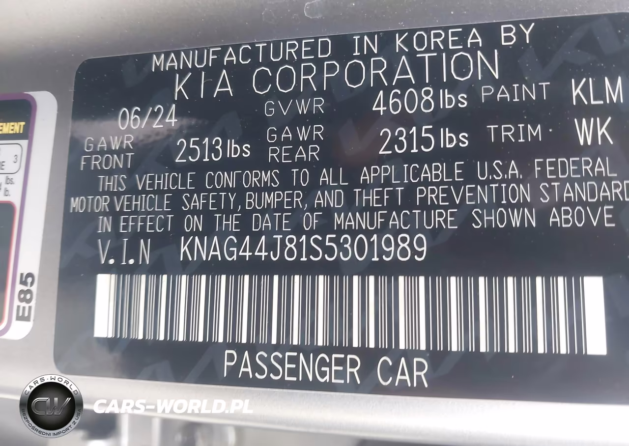 2025 Kia K5 Gt VIN:KNAG44J81S5301989 - 9