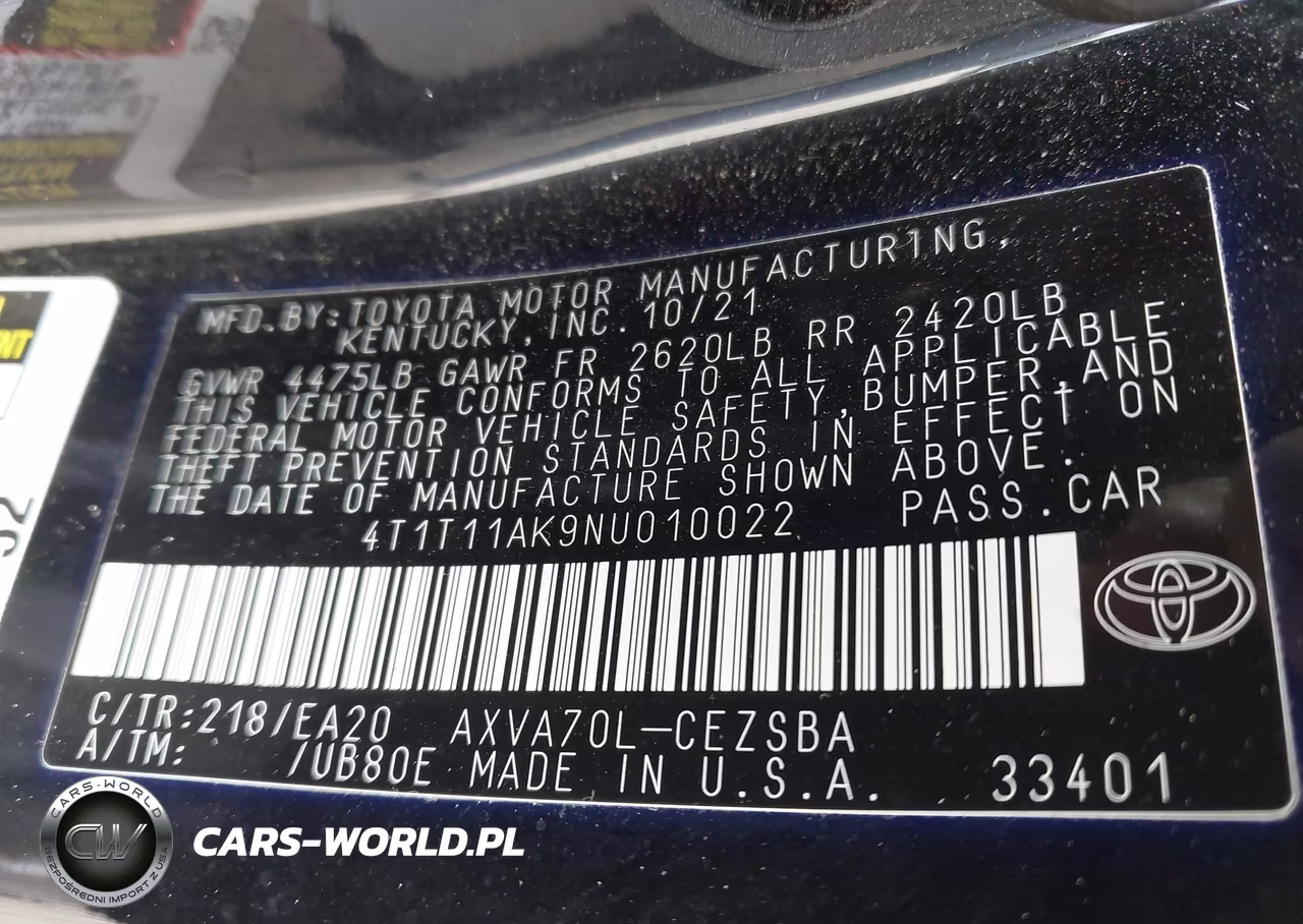 2022 Toyota Camry Se VIN:4T1T11AK9NU010022 - 9