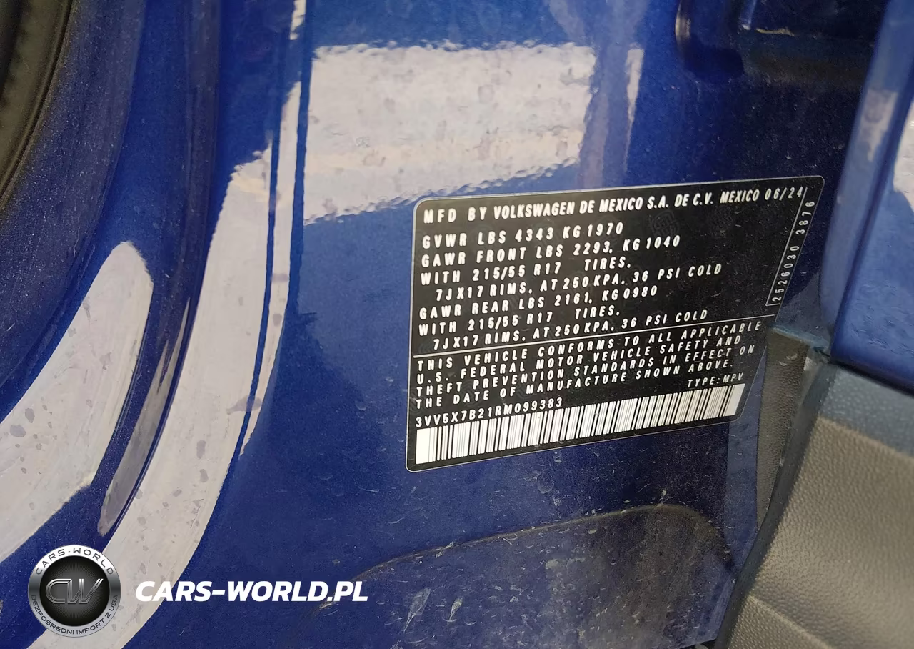 2024 Volkswagen Taos 1.5T S VIN:3VV5X7B21RM099383 - 9