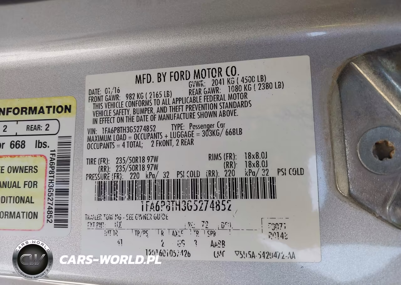 2016 Ford Mustang Ecoboost VIN:1FA6P8TH3G5274852 - 9