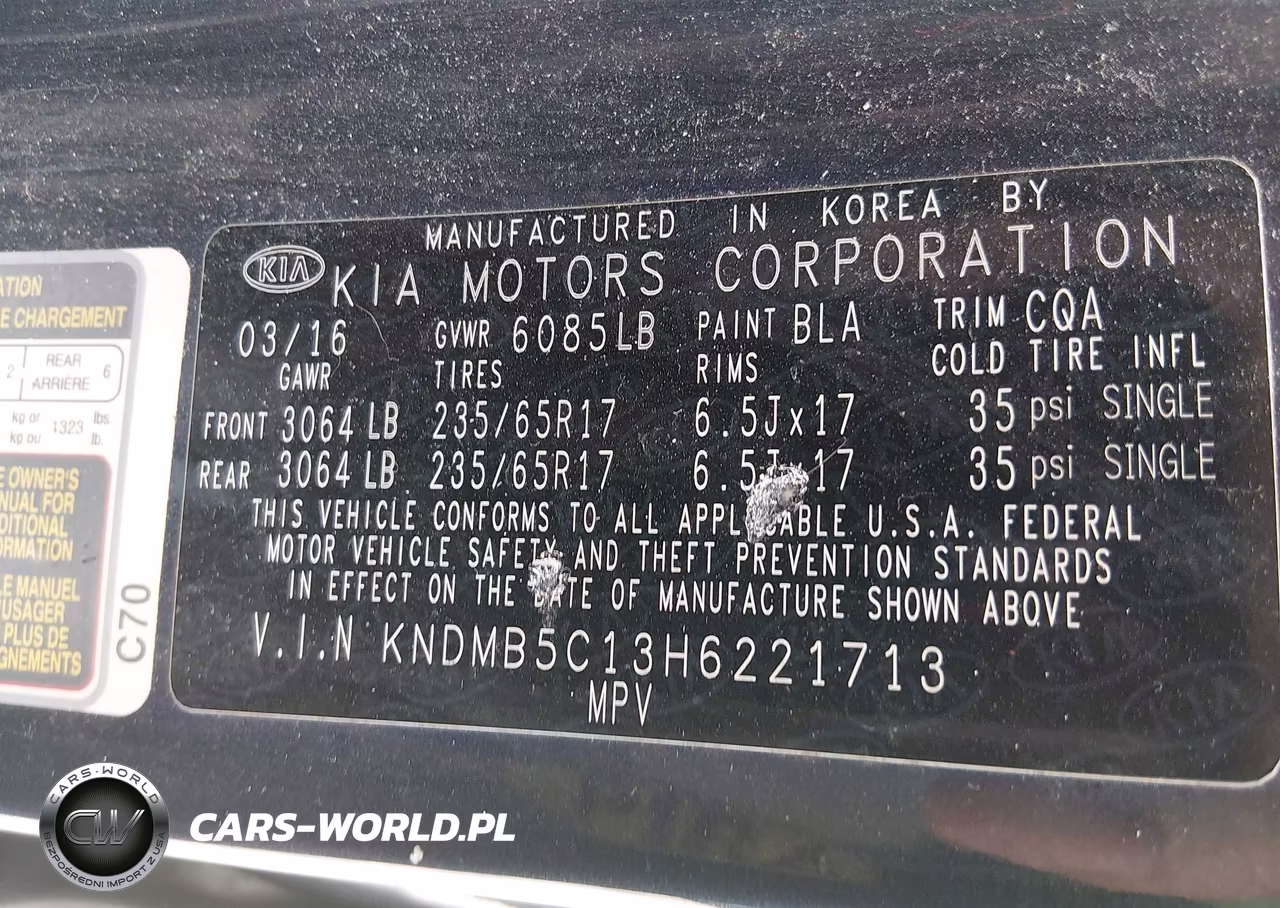 2017 Kia Sedona Lx VIN:KNDMB5C13H6221713 - 9