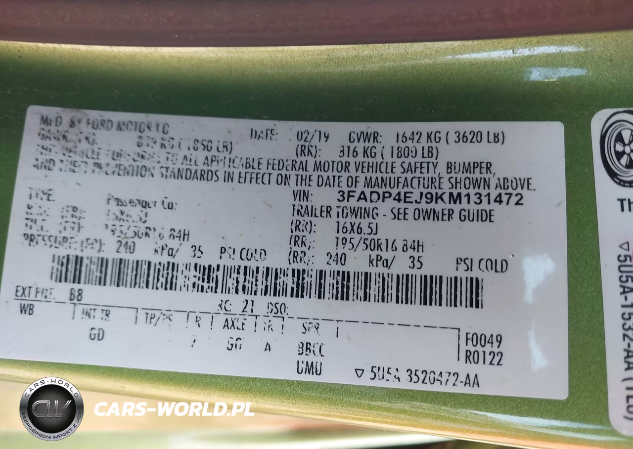 2019 Ford Fiesta Se VIN:3FADP4EJ9KM131472 - 9