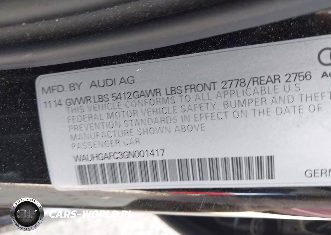 2016 Audi A6 3.0T Prestige VIN:WAUHGAFC3GN001417 - 9