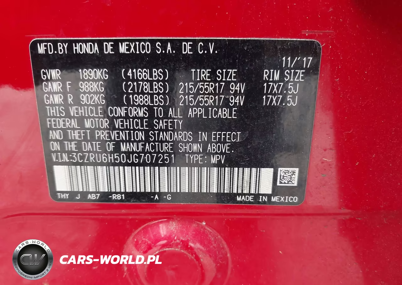 2018 Honda Hr-V Ex VIN:3CZRU6H50JG707251 - 9