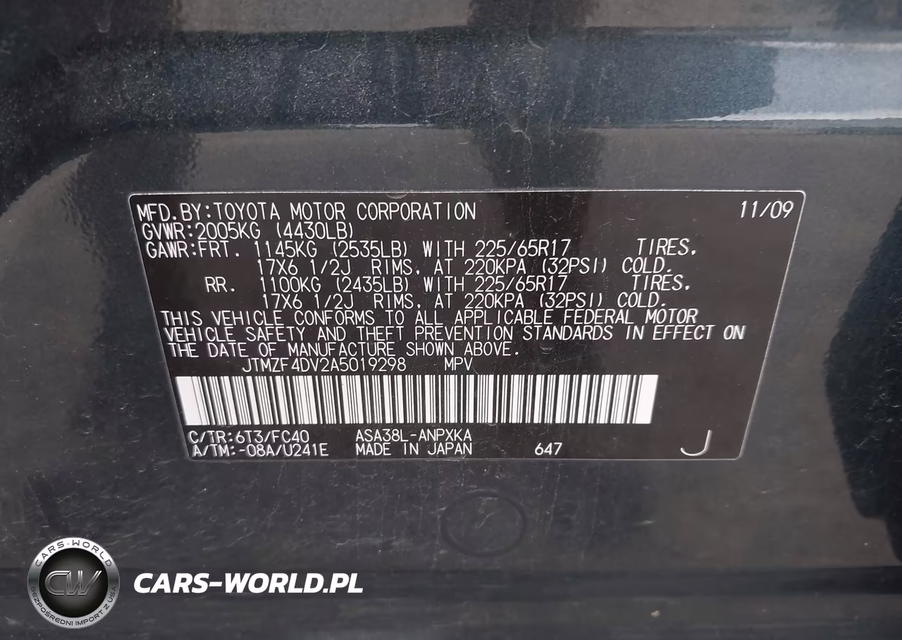 2010 Toyota Rav4 VIN:JTMZF4DV2A5019298 - 9