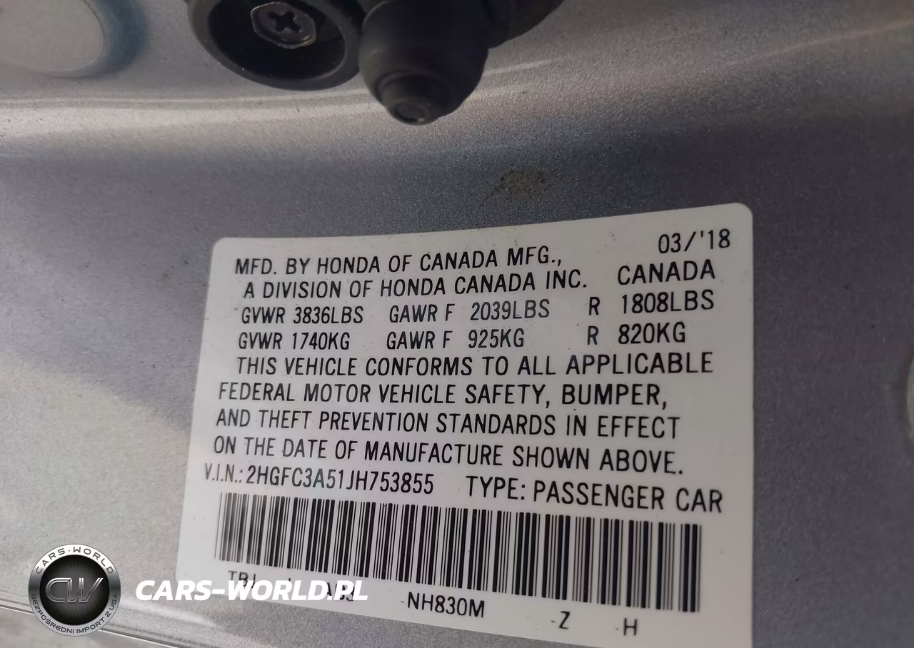 2018 Honda Civic Si VIN:2HGFC3A51JH753855 - 9