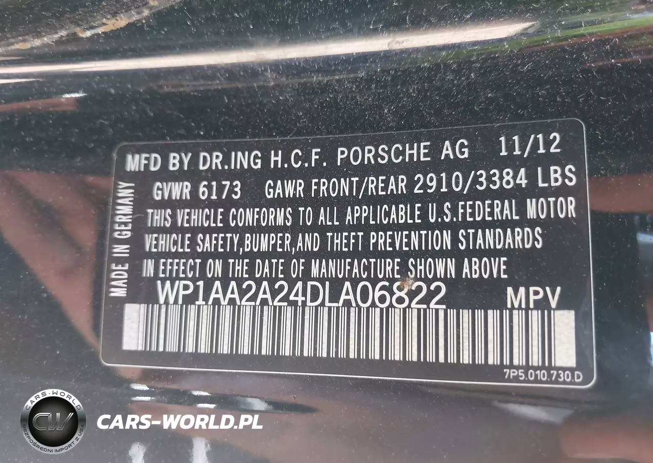 2013 Porsche Cayenne VIN:WP1AA2A24DLA06822 - 9