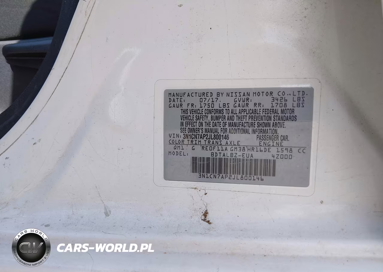 2018 Nissan Versa 1.6 Sv VIN:3N1CN7AP2JL800146 - 9