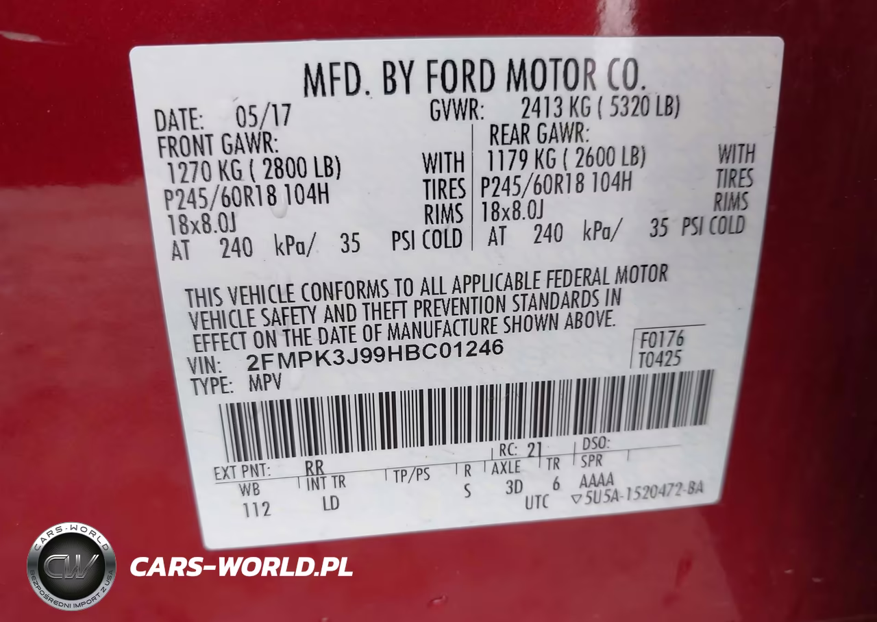 2017 Ford Edge Sel VIN:2FMPK3J99HBC01246 - 9