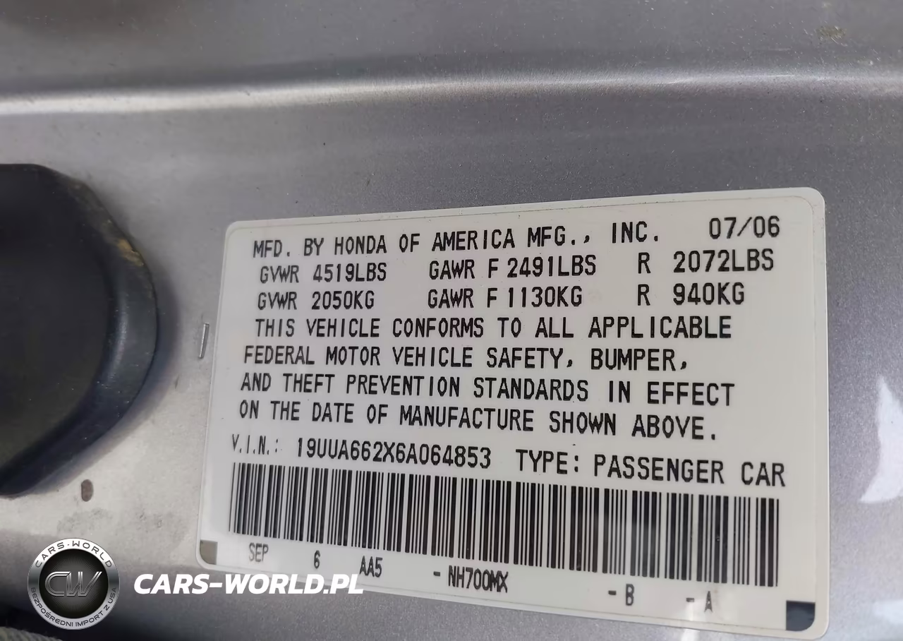2006 Acura Tl VIN:19UUA662X6A064853 - 9