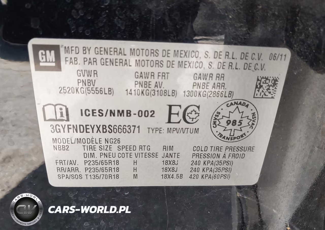 2011 Cadillac Srx Luxury Collection VIN:3GYFNDEYXBS666371 - 9