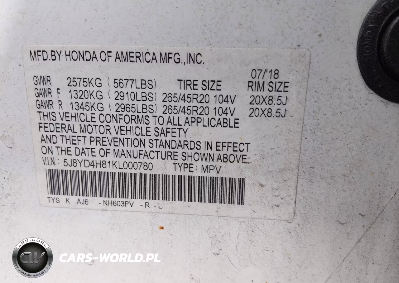 2019 Acura Mdx Advance Pkg VIN:5J8YD4H81KL000780 - 9