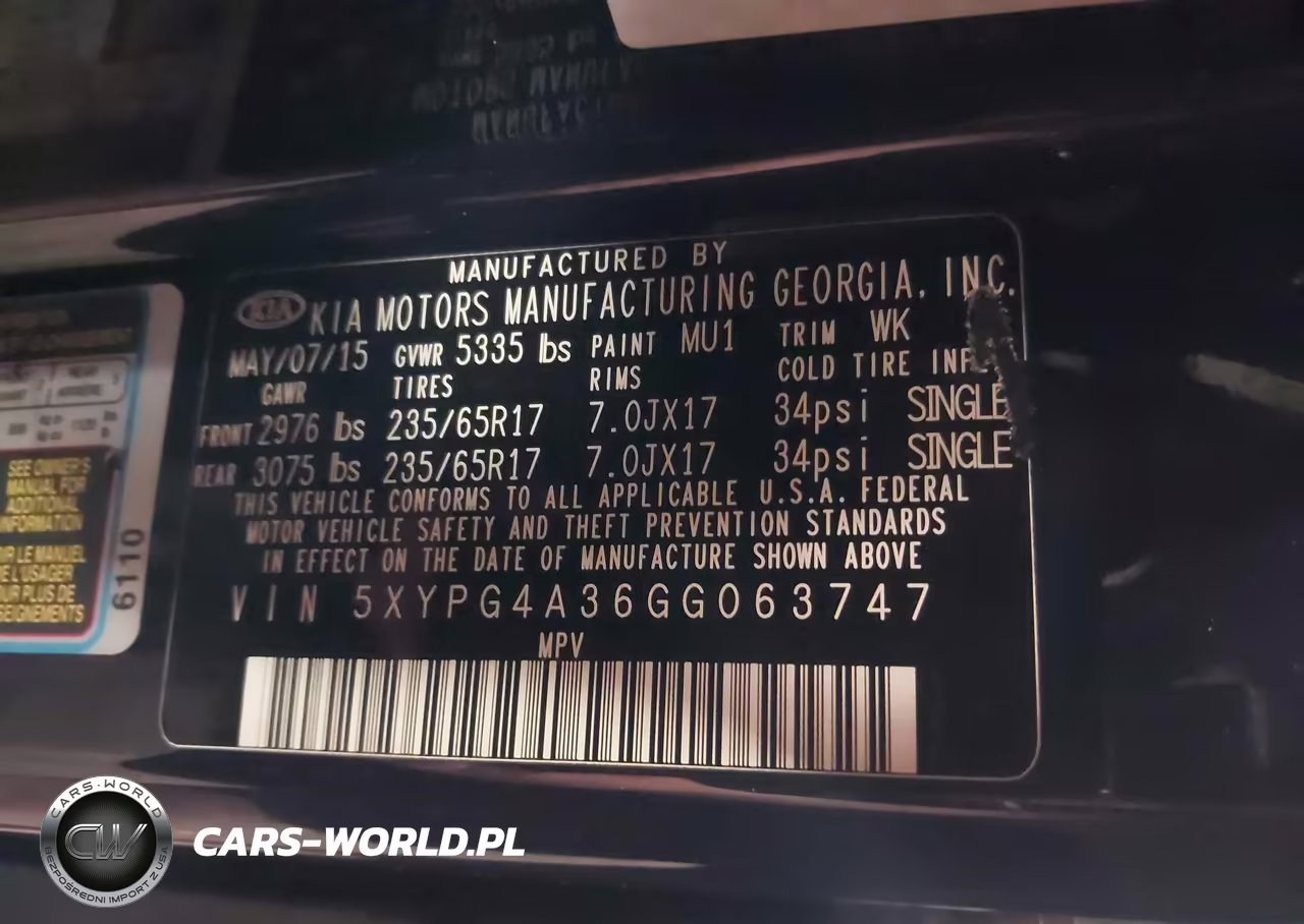 2016 Kia Sorento 2.4L Lx VIN:5XYPG4A36GG063747 - 9