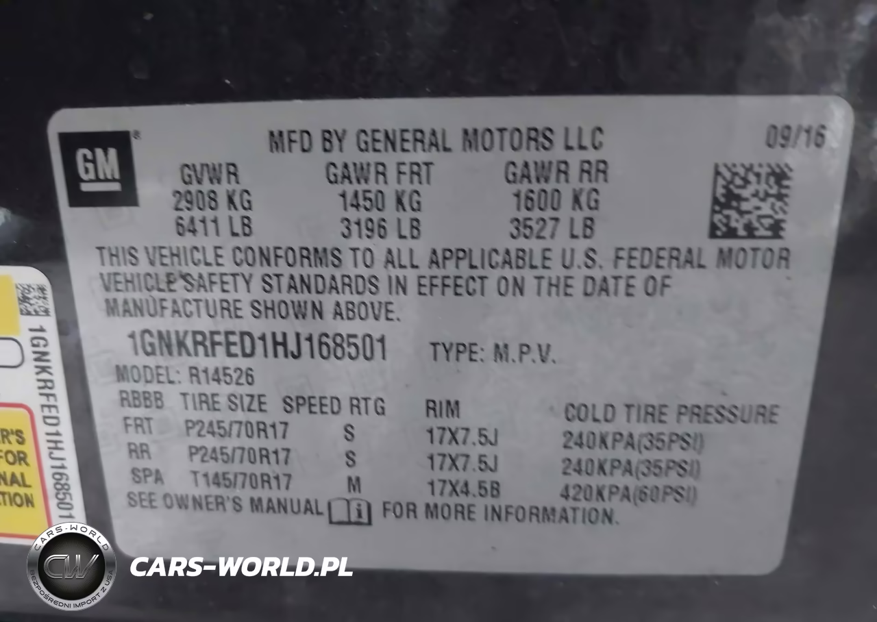 2017 Chevrolet Traverse Ls VIN:1GNKRFED1HJ168501 - 9