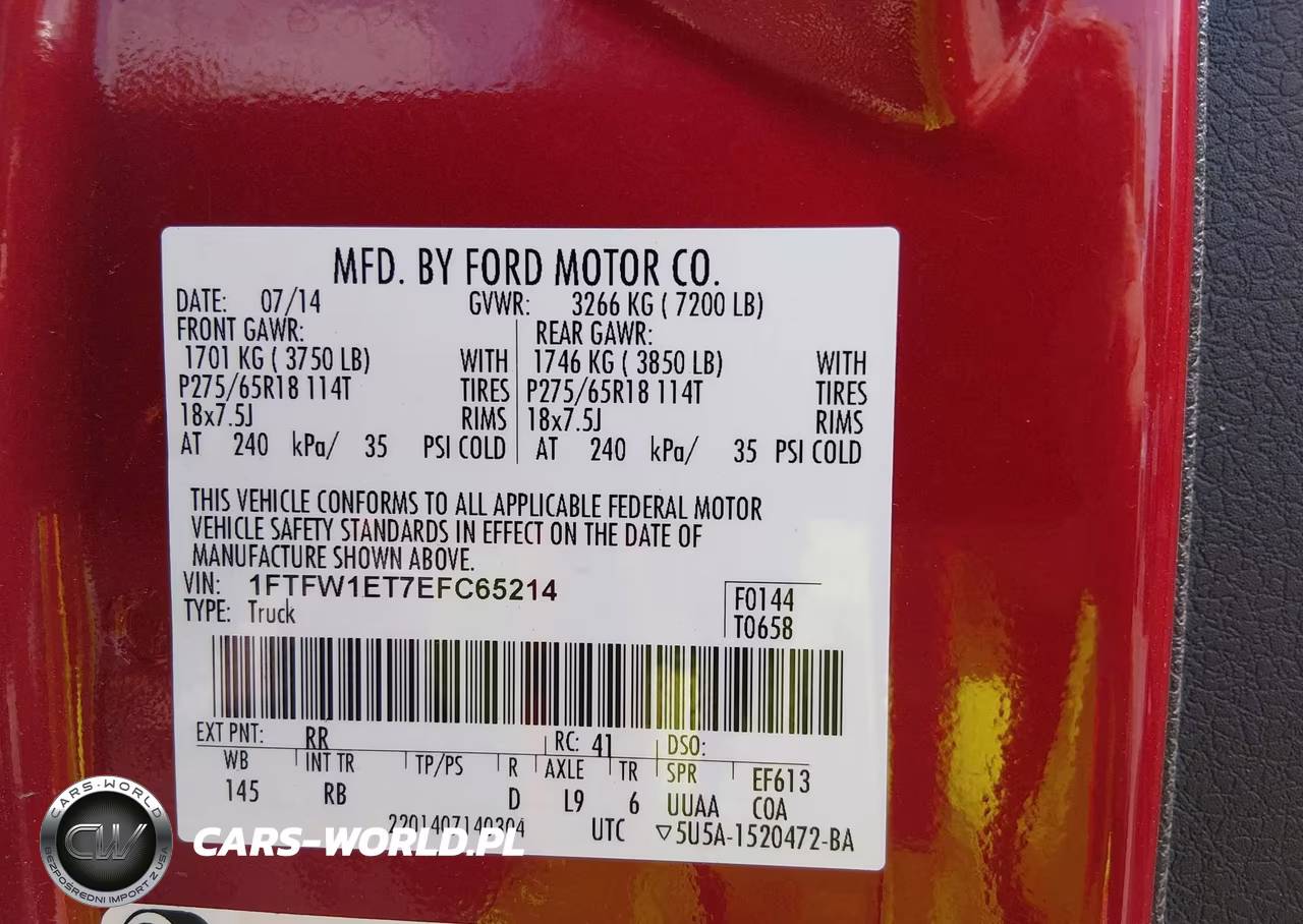 2014 Ford F-150 Fx4 VIN:1FTFW1ET7EFC65214 - 9