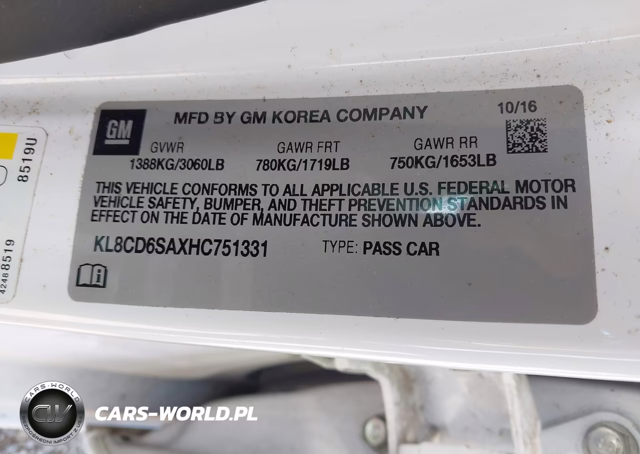 2017 Chevrolet Spark 1Lt Cvt VIN:KL8CD6SAXHC751331 - 9