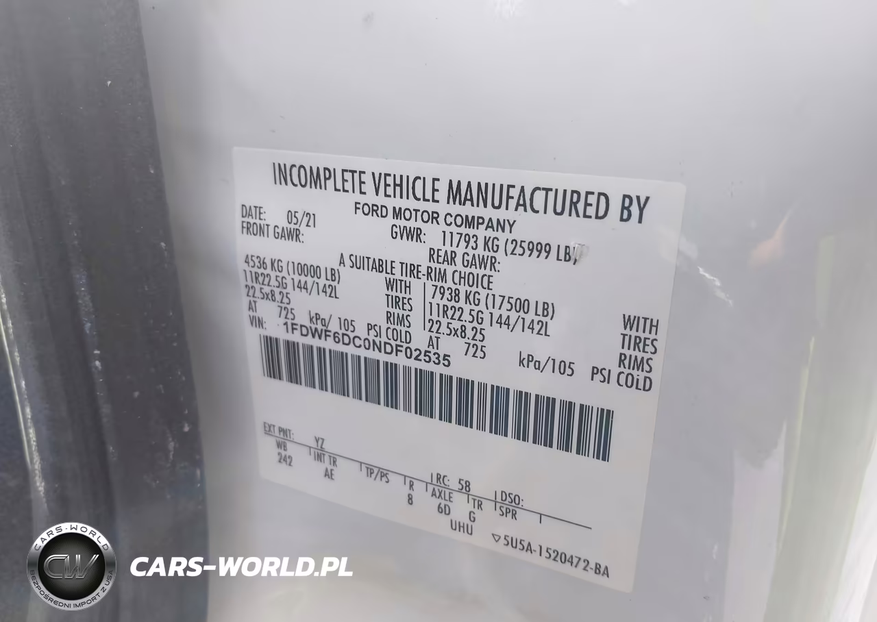2022 Ford F-650 Diesel VIN:1FDWF6DC0NDF02535 - 9