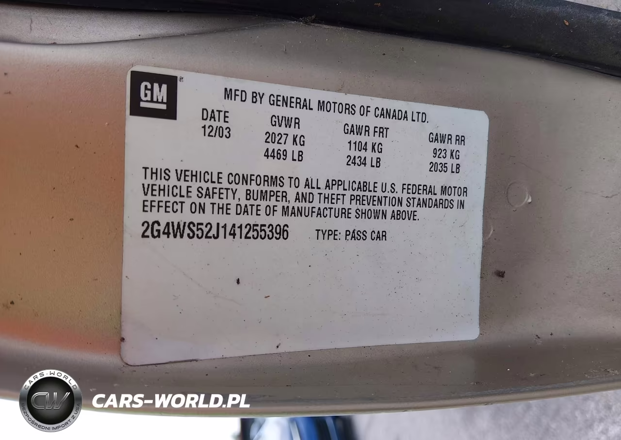 2004 Buick Century VIN:2G4WS52J141255396 - 9