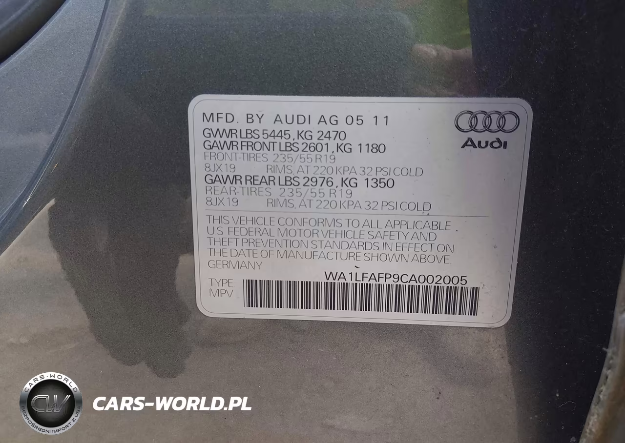 2012 Audi Q5 2.0T Premium VIN:WA1LFAFP9CA002005 - 9